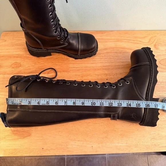 Fluevog Jessamy Knee-High Lace-Up Boots Size 6.5 - Picture 14 of 15